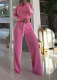 Hooded Zipper Sport Two Piece Pants Set YD-8841