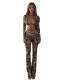 Camouflage Print Tie Up Two Piece Pants Set SHD-9577