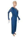 Mesh Long Sleeve Tops Two Piece Pants Set SHD-9570