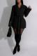 Tie Up Patchwork Long Sleeve Blazer AIL-337