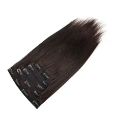 human hair Wig Lace Clip Straight Hair 6-Piece Set JFDX-81789