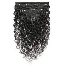 Human Hair Clip-On Hair Extensions 8-Piece Set JKLS-80245