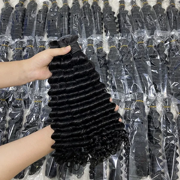 Human Hair Bundles Deep Wave Wigs  JFDX-90898