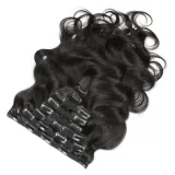 Human Hair Clip-In Extensions Natural Color Wigs JKLS-16132