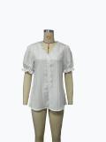 Plus Size Fashion Short Sleeve Blouses GSZE-ST23053