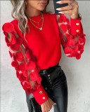 Fashion Long Sleeve Round Neck Top GSZE-ST23357