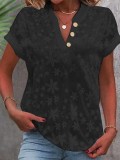 Casual Short Sleeve Blouses GSZE-ST24046