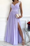 Sleeveless Lace Backless Maxi Dress GSZE-1996