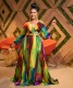 V Neck Ruffles Print Maxi Dress GCYF-9528