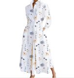 Fashion Long Sleeve Printed Dress GSZE-ST23129