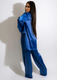 Solid Color Long Sleeve Pants Suit GCYF-9373