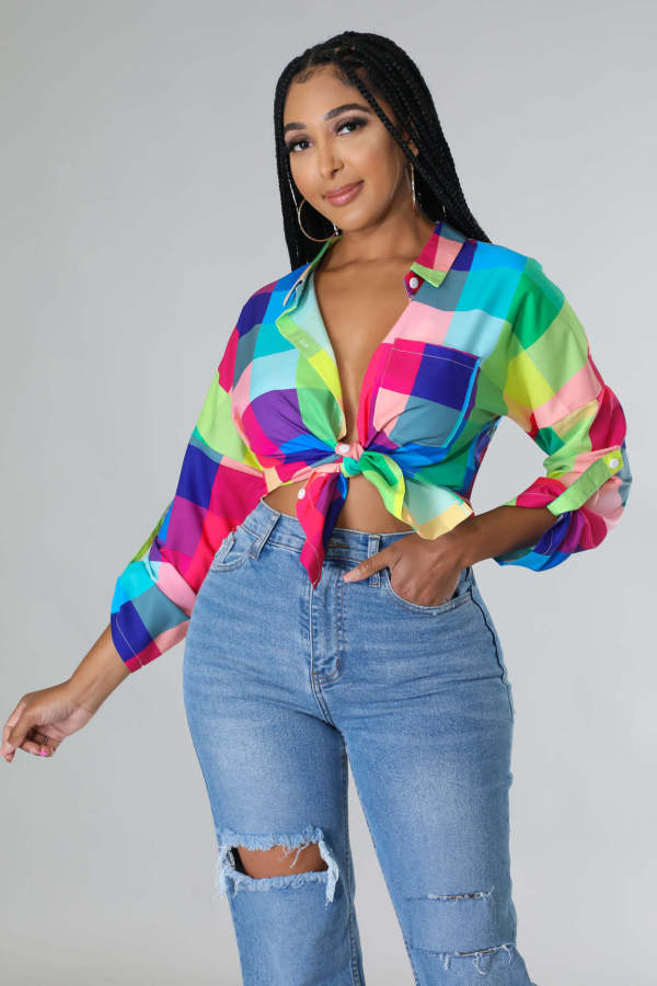 Long Sleeve Print Shirt GCYF-9333