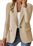 Solid Color Long Sleeve Blazers GSZE-ST23138