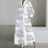 Fashion Long Sleeve Printed Dress GSZE-ST23129