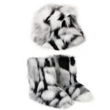 Colorful Fuzzy Fisherman's Hat + Warm Snow Boots NGZR-333