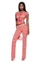 Sport Hooded Two Piece Pants Set YWXS-K25L1014