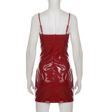 Solid Color Sling Mini Dress GWEN-JWJD44998