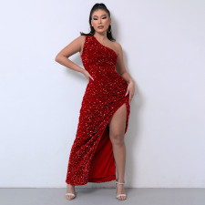 Sleeveless Sequin Maxi Dress GXRF-QC085