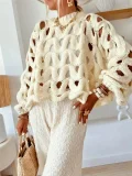 Hollow Out Long Sleeve Sweater GZYF-1195