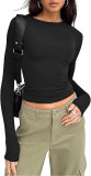 Solid Color Short T Shirt GZYF-1090