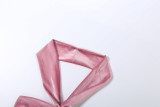 Patchwork See Through Two Piece Skirts Set XEF-K25S84905