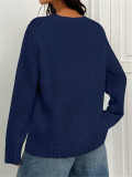 O Neck Print Knits Sweater GZYF-1060