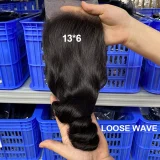 Transparent Lace Human Hair Frontal Closure Wigs JFDX-30481