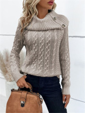 Twisted-Knit Turtleneck Sweater GZYF-1002