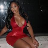 Deep V Neck Halterneck Bodycon Dress GZJQ-K25D83455