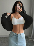 Loose Solid Color Knits Sweater Shawl Coat GZYF-1186