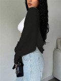 Loose Solid Color Knits Sweater Shawl Coat GZYF-1186