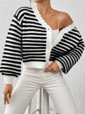 Stripe Color Block Cardigan Sweater GZYF-1167