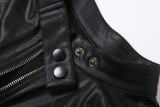 Solid Color Leather Tight Two Piece Shorts Set GZJQ-K25S83238