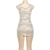 Sequin Tank Top And Mini Skirt Set GSLF-K25S83093