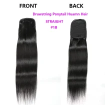 Human Hair Straight Drawstring Ponytail Wigs JKLS-31392
