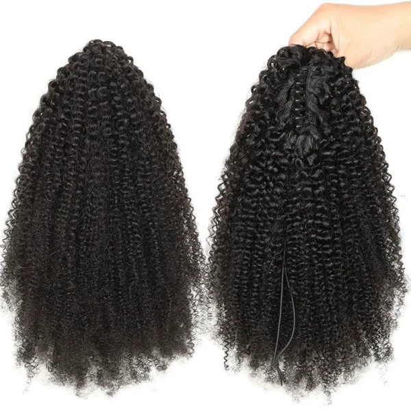 Human Hair curly Ponytail Hair Wig JKLS-85373