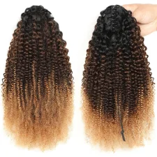 Human Hair curly Ponytail Hair Wig JKLS-85373