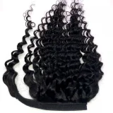 Human Hair Wrap Around Ponytail Deep Wave JKLS-50600
