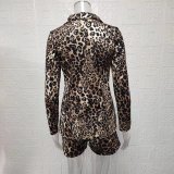 Print Blazer Coat Two Piece Short Set GWTC-W0522