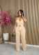 V Neck Sleeveless Vest Pants Suit SHMF-6183