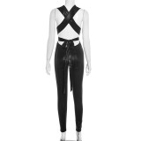 Sexy Strappy Backless Slim Jumpsuit GSBD-J25JP345