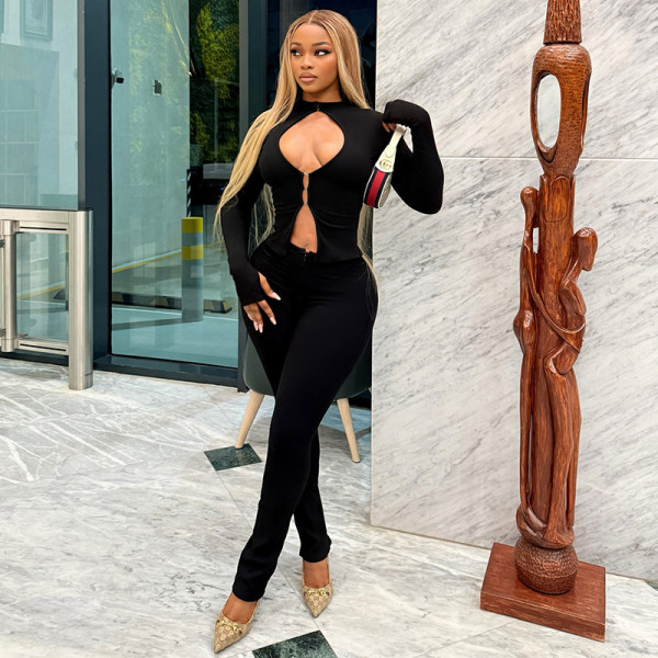 Sexy Tight Top And Pants  Two Piece Sets GSBD-D25ST363