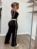 Contrast Color Patchwork Two Piece Pants Set YS-2510