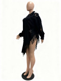 Knits Holes Tassel Loose Dress CM-9540