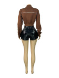 Fleece-Lined Sports Zipper Embroidered Baseball Jacket CH-25061