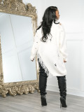 Half-zip Turtleneck Hole Sweater  SFY-817
