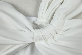 Solid Color Wrap Chest Split Skirt Two Piece Set GJYO-JSD711816