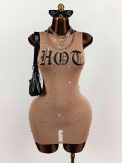 Print Sleeveless Mini Dress GXIY-K25L1515