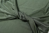 Ruched Long Sleeve Solid Color Maxi Dress XEF-K25D85352