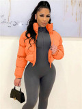Solid Color Long Sleeve Short Cotton Jacket SH-390799